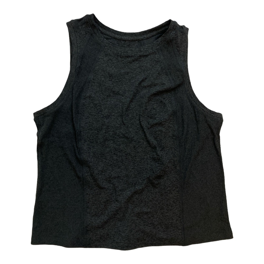 NWT Member's Mark Women's Soft‎ Ribbed Semi-Fitted Crop Tank Size Grey Large